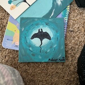 Madison Muttley Blue and Black Stingray Illustration
